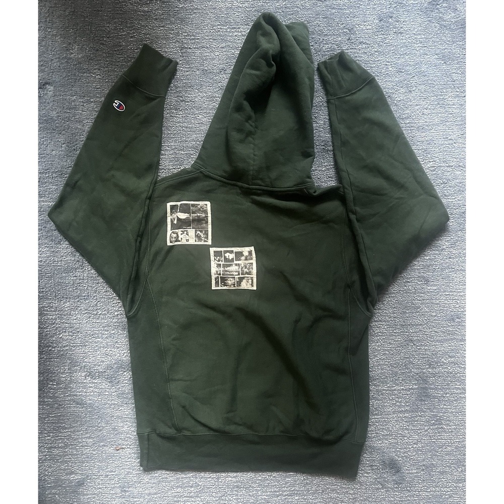 East Side Powerviolence x Champion Reverse Weave Hoodie Small Green